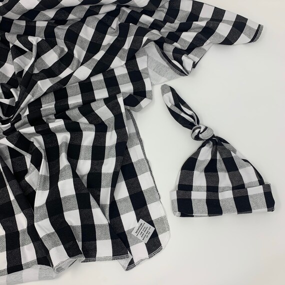 black and white swaddle