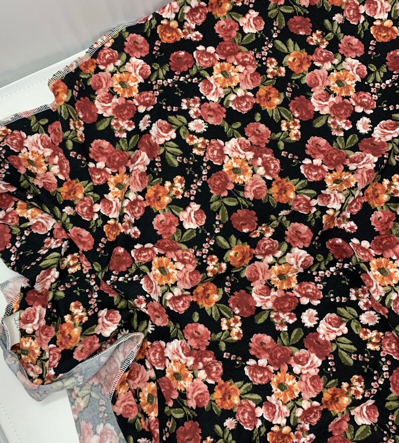 black floral swaddle