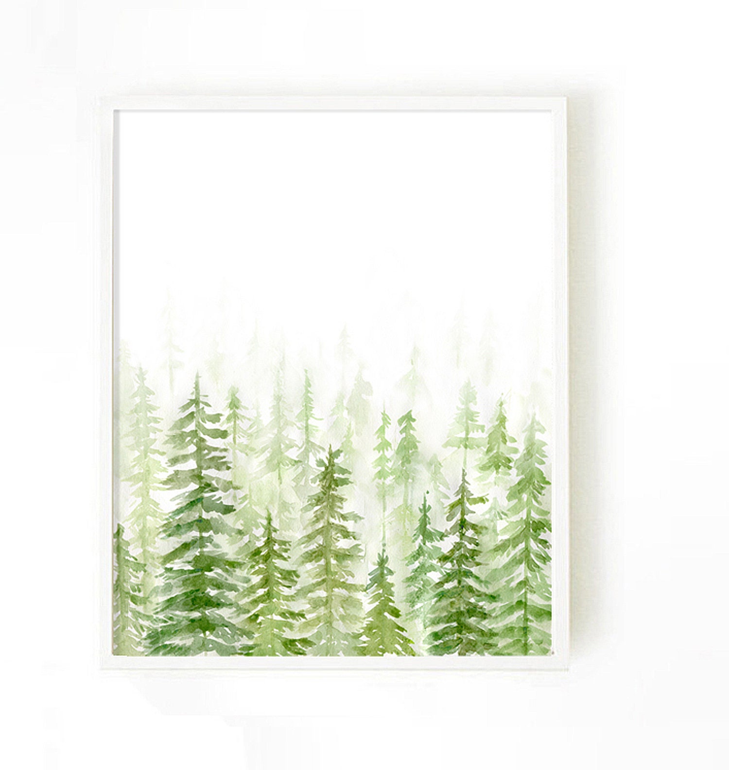 Forest Art Nature Print Forest Print Landscape Painting | Etsy