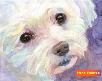 Custom Dog Portrait Painting: Hand-Painted Watercolor Pet Art From Photo