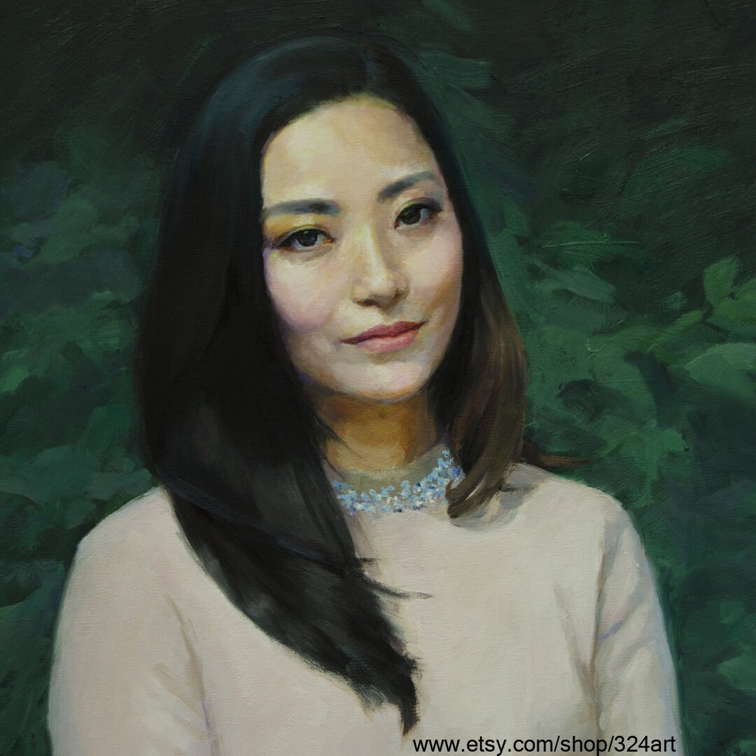 Custom Portrait Painting Woman Portrait Oil Painting Etsy