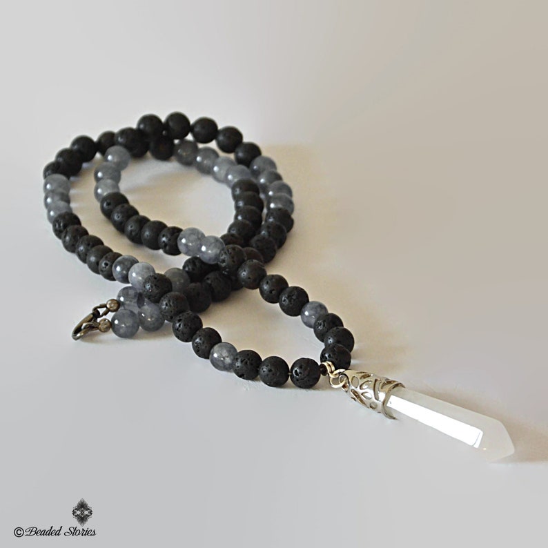 Mens crystal bead necklace Clearance