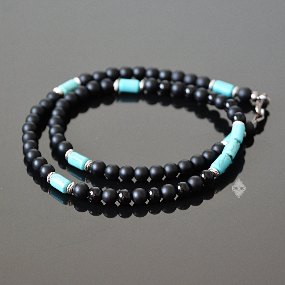 Mens Stone Necklace Men's Jewelry Stone Necklace Etsy