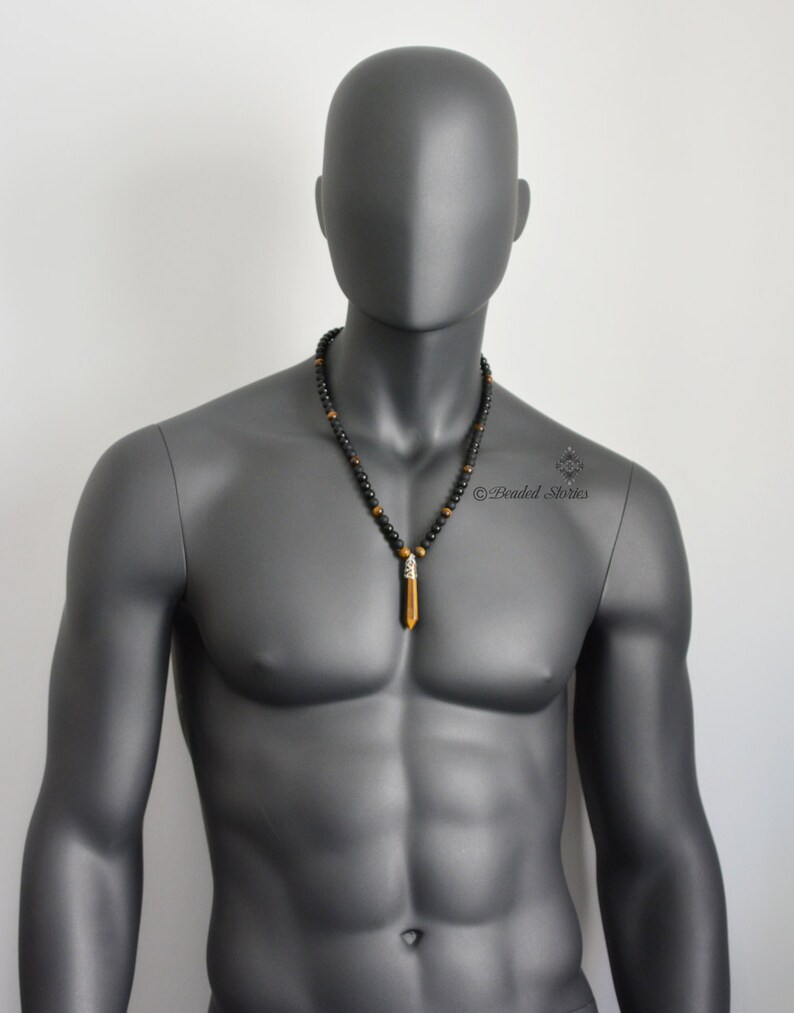 mens healing crystal necklace