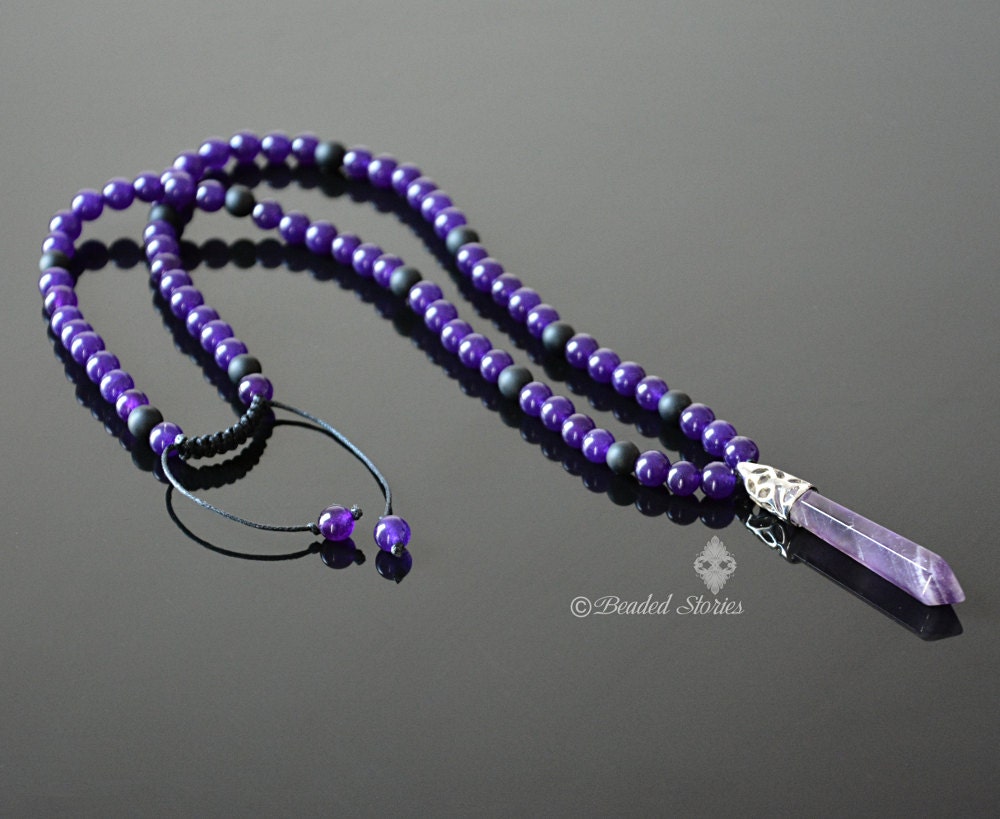 Mens necklace Healing crystal jewelry Men's jewelry Boho Etsy