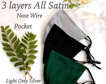 Máscara de cara satinada de boda ajustada máscara de cara de boda satinada, máscara de cara de fiesta nupcial duchas nupciales máscara satinada cara máscara sedosa máscara facial