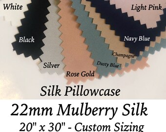 Silk Pillowcase Queen Mulberry SIlk 22momme 20"x30" or Custom Size