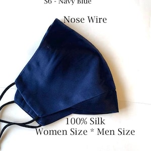 Ultra zachte comfortabele zijden satijnen maskers, 6A 19mm gezichtsmasker + neusdraad, 100% zijden gezichtsmasker, verstelbare oorlussen, satijnen gezichtsmaskers