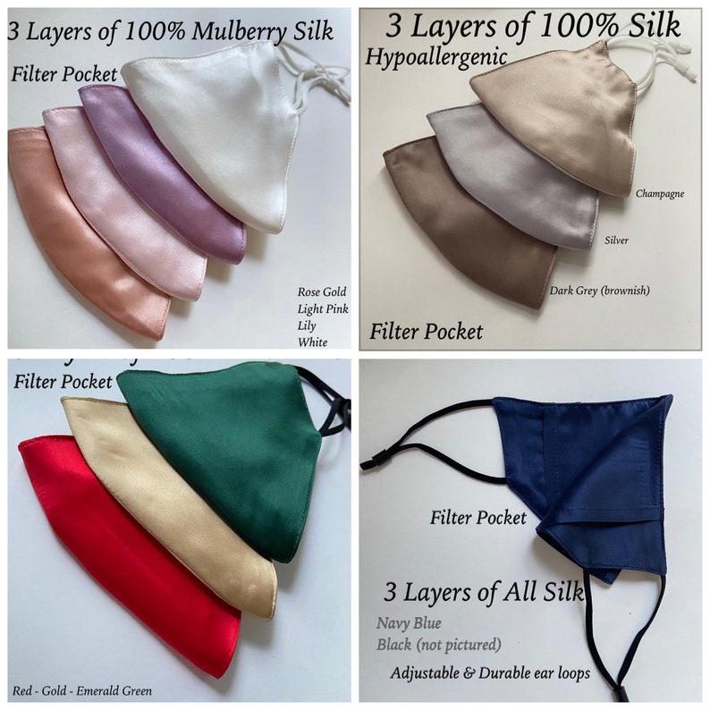 100 Mulberry Silk Face Masks Silk Lining Mask Reusable Face Etsy