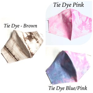 Tie Dye Face Mask Small petite face adult mask l petite size face mask l 2 layer mask filter l Tie Dye cotton washable mask l nose wire
