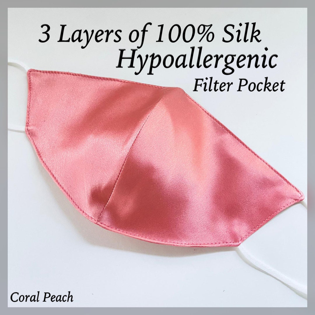 100 Silk Mask Silk Face Mask 3 Layer Satin Face Mask Hypoallergenic