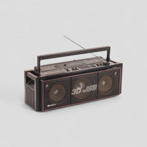 Vintage 80s Hitachi Boombox | Bluetooth Vintage Radio | Upcycled Ghetto Blaster | Portable Speaker | Cassette Player | Retro Music Gift