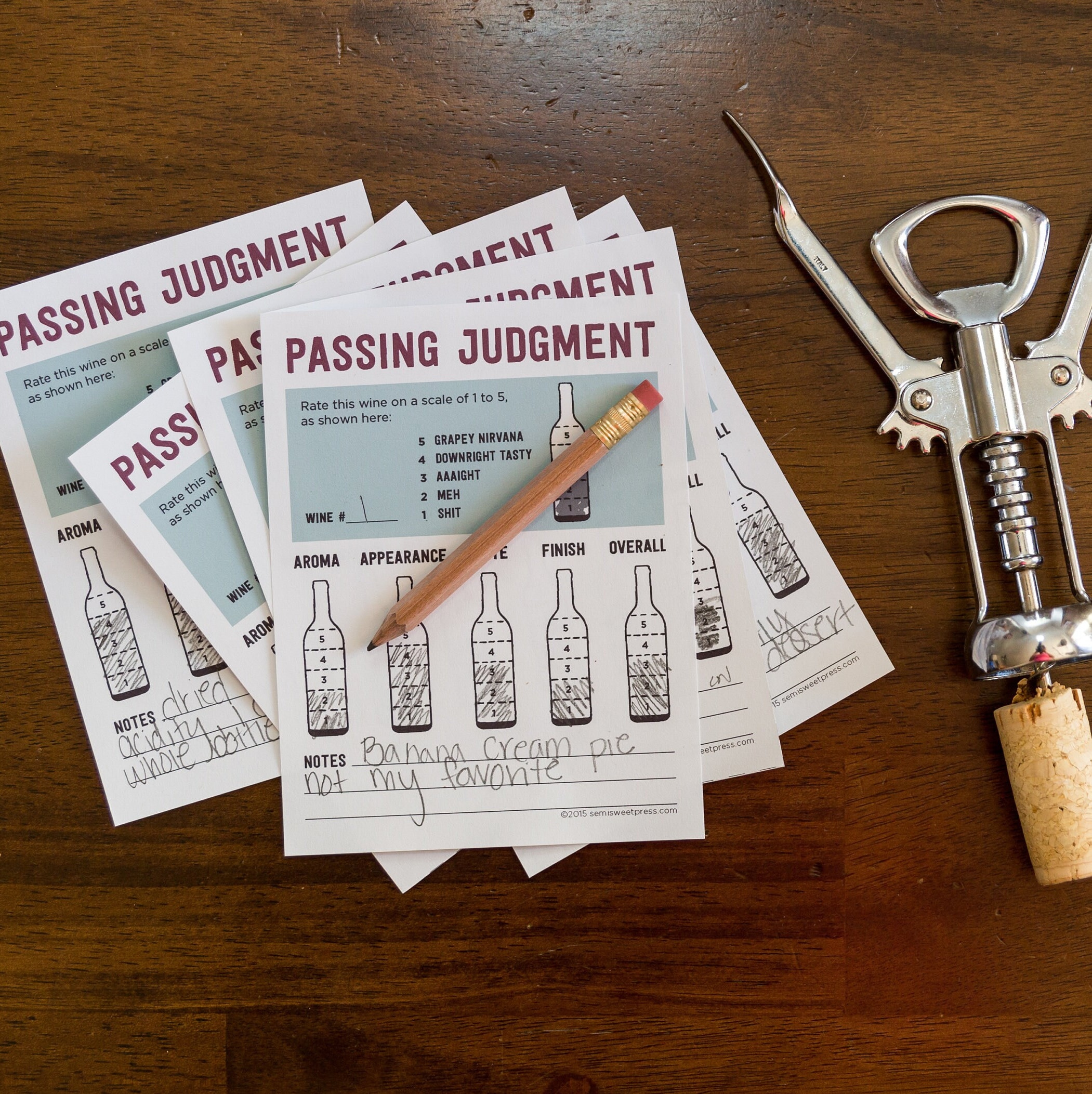 Printable Wine Tasting Score Cards - Etsy