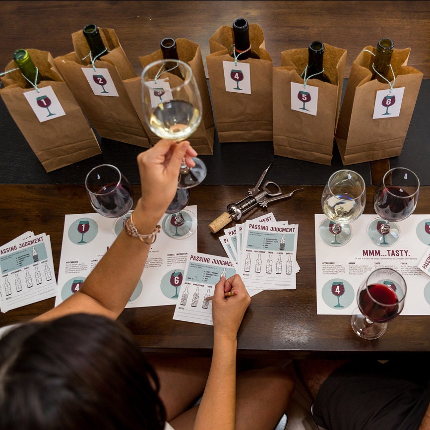Printable Wine Tasting Placemat - Etsy