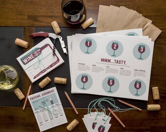 Kit de cata de vinos imprimible