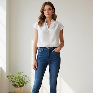 PDF top sewing pattern,blouse pdf pattern, beginner sewing pattern,digital download pattern A4,printable blouse pattern ENGLISH VERSION