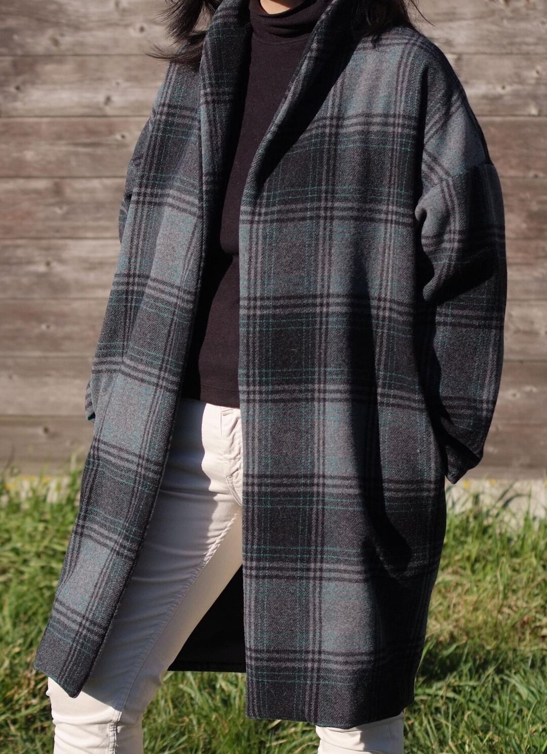 PDF Sewing Pattern Coat Hugo,raised Neckline Coat With Lining,trendy ...