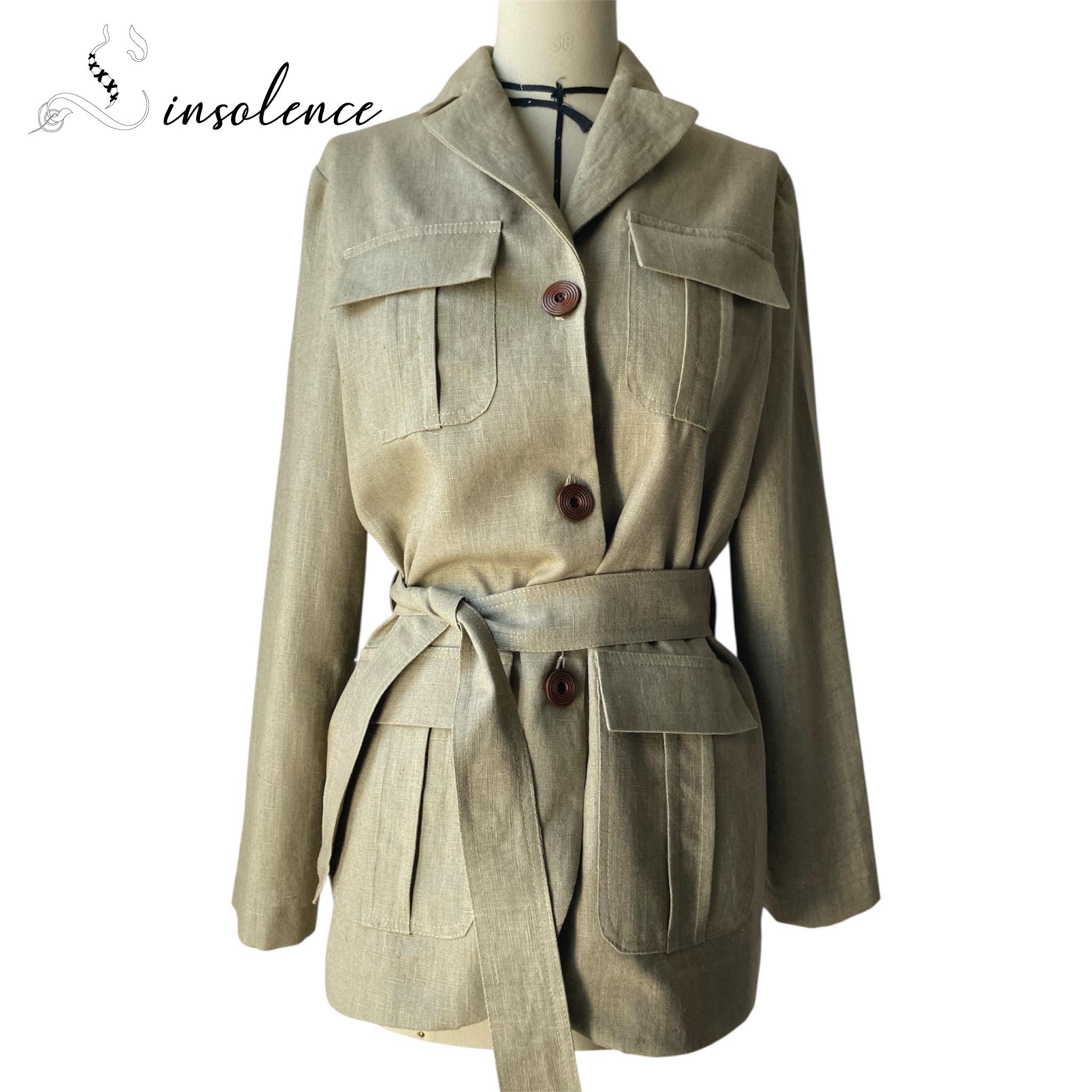 1940s Linen Safari Jackets Safari Blazer UK