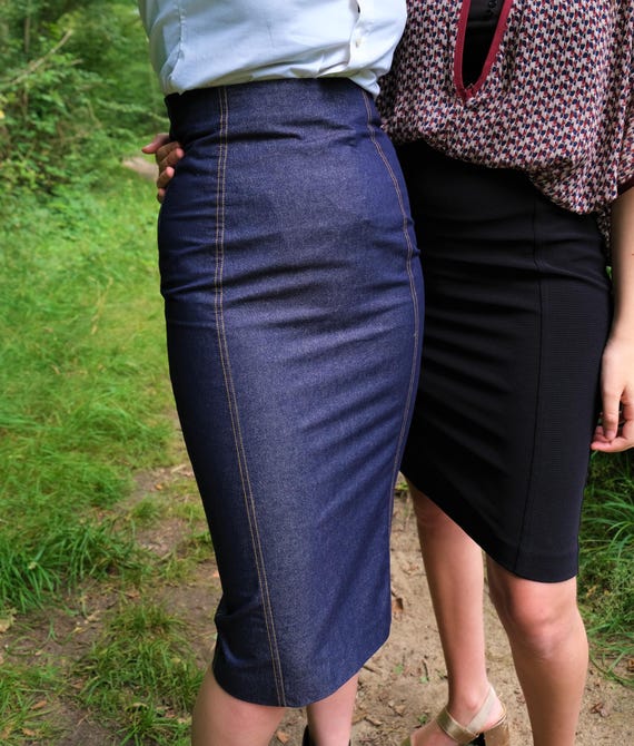 PDF pencil skirt pattern,high waisted skirt,panneled skirt,instant download pattern,digital sewing pattern for beginner,! ENGLISH VERSION