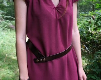 A4 viscose crepe dress sewing pattern, straight raglan sleeve dress, women&#39;s summer dress pattern, dress sewing pattern FRENCH VERSION