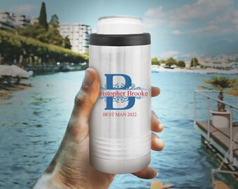 Personalized Stainless Steel Slim Can Cooler: Custom Logo, Text, or Image