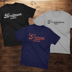 Custom Groomsmen T-Shirt: Bachelor Party Wedding Shirts