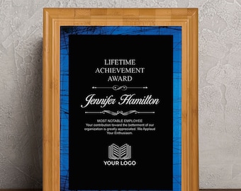 Placa de bambú personalizada: regalo de jubilación grabado con láser.