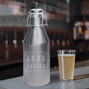 Personalized Vacuum Insulated Growler with Swing-Top Lid