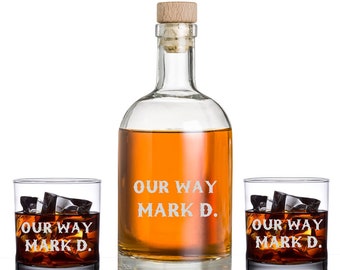 Personalized Bourbon Glass Bottle - Custom Engraved