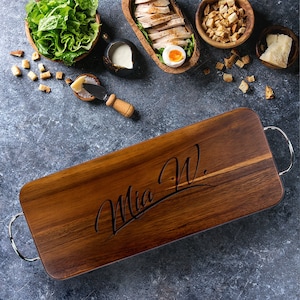Personalized Acacia Wood Rectangular Display Board