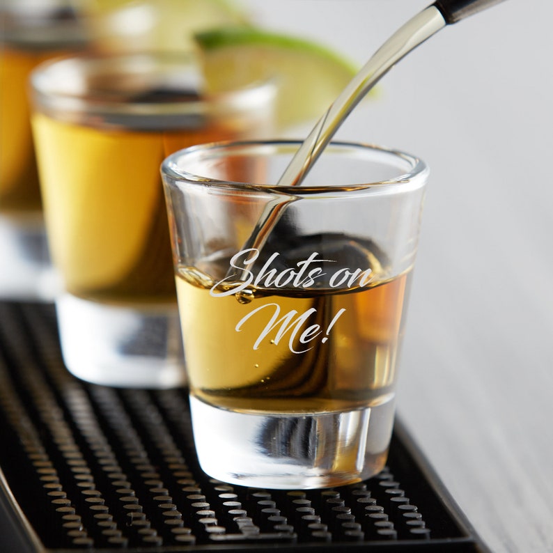 Personalized Whiskey Shot Glass Set of 4