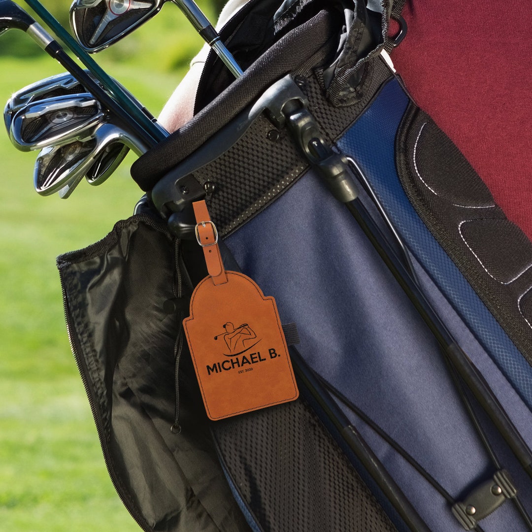 Personalized Golf Swing Leatherette Luggage Tag Etsy