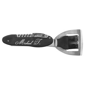 Five in One Black Personalized Grill Multi Tool Set