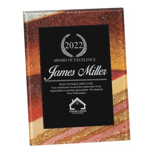 Personalized Acrylic Award: Shades of Rock, Custom Laser Engraved