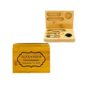 Personalized 4 Piece Wine Tool Set - Custom Wine Gift Set - Board