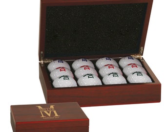 Personalized Wood Golf Ball Box