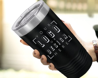 Personalized 20 oz. Insulated Travel Mug with Clear Lid