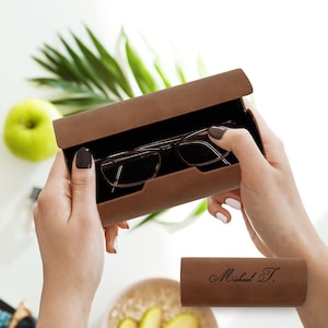 Personalized Leatherette Case for Glasses