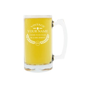 Personalized 25oz. Beer Mug - Custom Beer Mug -  Vintage