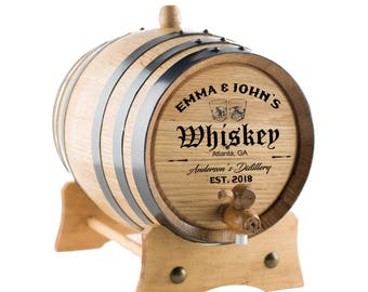 Personalized Whiskey Barrel: Custom Engraved Oak, Age Your Own Spirits