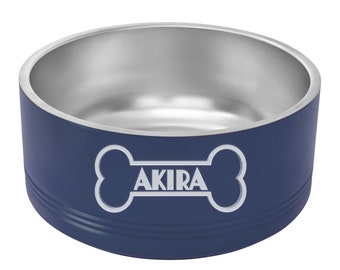 Cuenco de acero inoxidable personalizado para mascotas: Cuenco para perros o gatos con grabado personalizado