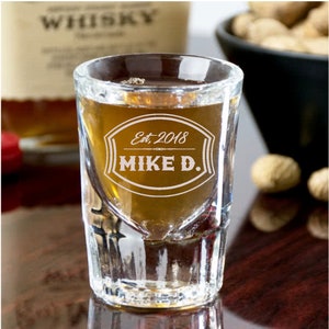 Whiskey Shot Glasses - Personalized - Custom Engraved (set of 4)