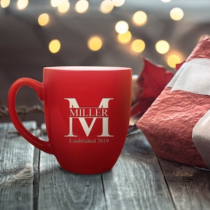 Personalized Monogram 16 oz. Bistro Ceramic Mug