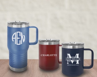 Personalized Stainless Steel Vacuum Insulated Mug with Slider Lid