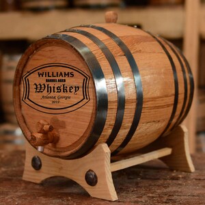 Personalized | Custom American White Oak Whiskey Barrel - Age your own Tequila, Whiskey, Rum, Bourbon, Wine, Vinegar...