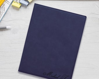 Personalized Leatherette Medium Portfolio with Notepad