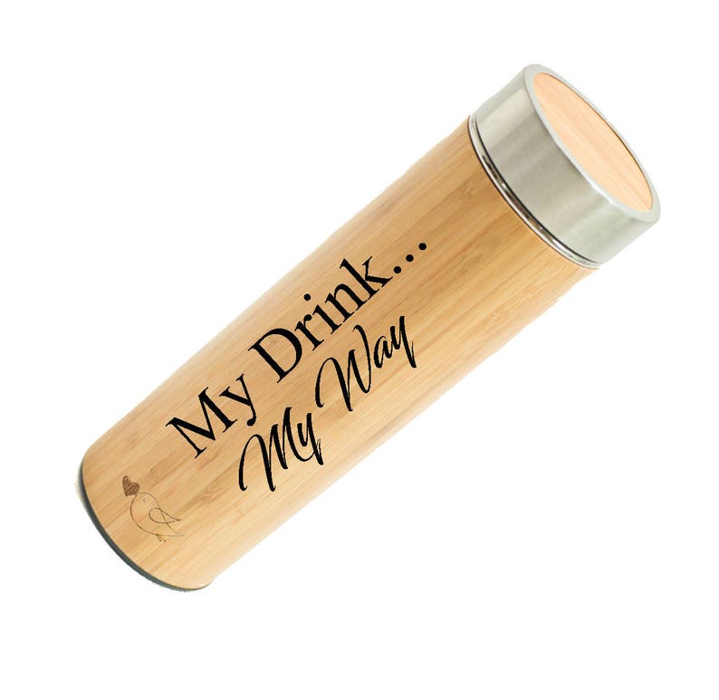 Personalized Bamboo Tumbler with Tea Infuser 17oz 500ml Etsy