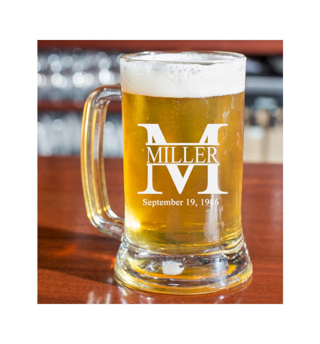 Personalized Custom Engraved Beer Mugs 16oz Miller Design Etsy