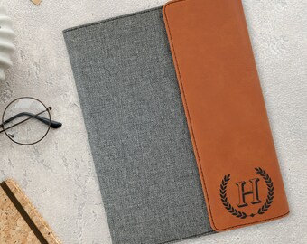 Personalized Horace Canvas Portfolio with Notepad