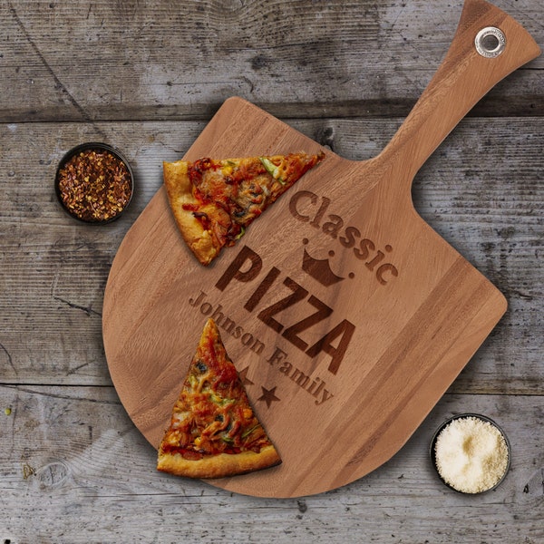 Personalized Classic Acacia Wood Pizza Paddle